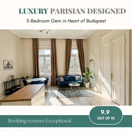 Apartament Luxury Parisian Designed 3-bedroom Gem In Heart Of